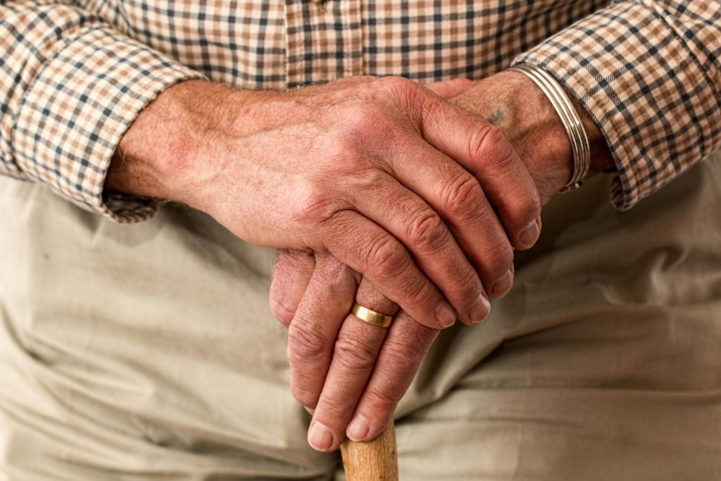 senior hand